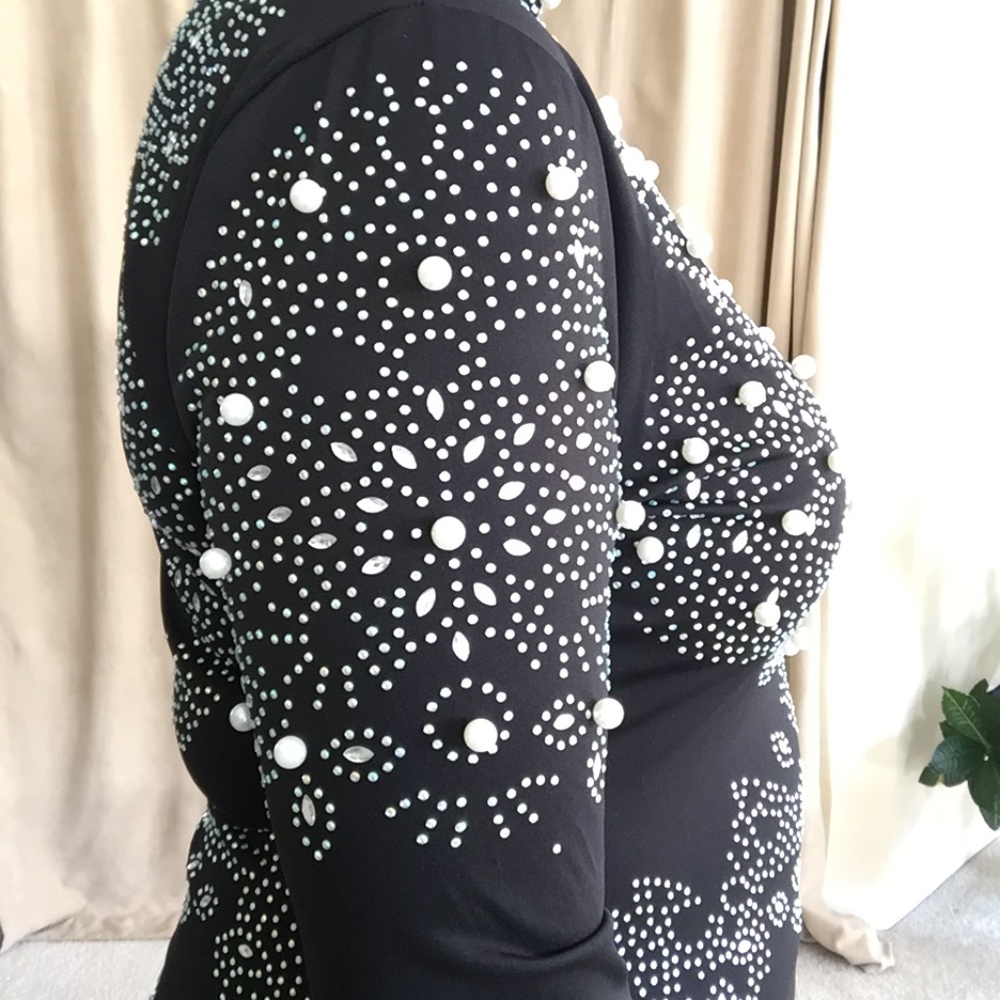 Pearl & Embellished Body Suit 2X - Picture 4 of 16
